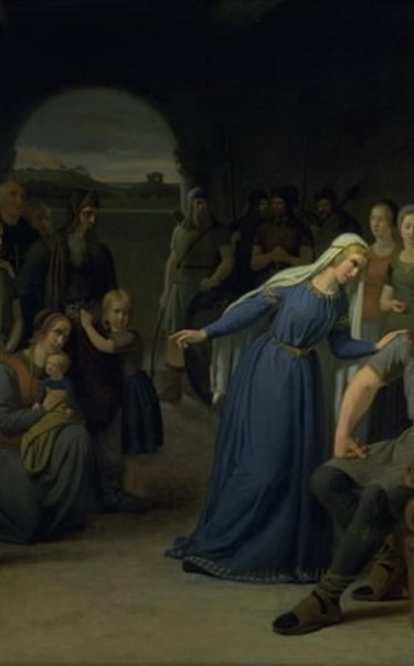 Thyra Danebod søger at formilde Kong Gorm overfor kristne fanger